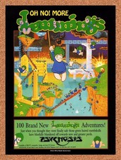 1992 Oh No More Lemmings IBM Expansion Pack Original Advertisement / Promo v1 picture