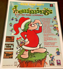 Lemmings & Oh No More Lemmings - Vintage Gaming Print Ad / Poster / Wall Art picture