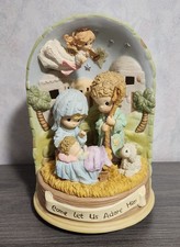 DEFECTIVE 2 Enesco Precious Moments Nativity Wind Up Musical Figurines 9 G3D picture