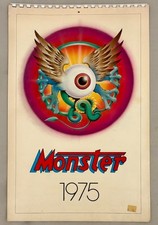 MONSTER 1975 Calendar Alton Kelley Stanley Mouse Studios Psychedelic Vintage picture