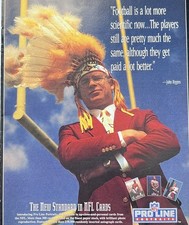 Vintage 1991 Pro Line HOF John Riggins Redskins Original Print Ad 13x21cm EMF picture