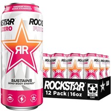 Rockstar Pure Zero Energy Drink, Fruit Punch, 0 Sugar, 16 Fl Oz (Pack of 12) picture