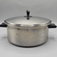 Vintage Regal Pyro 3 Ply 18-8 Stainless Steel 5 Qt Stock Pot & Lid Made USA picture