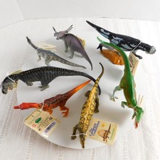 Safari Carnegie Dinosaur Lot of 7, Vintage Tagged 1990-2002 Dimetrodon Toys NEW picture
