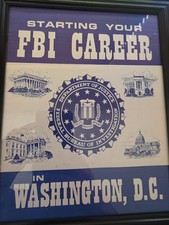 VINTAGE FBI FEDERAL BUREAU  OF INVESTIGATION  WASHINGTON DC RECRUITMENT Brochure picture