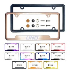 New Laser Etched Stainless Steel License Frame Silicone Guard  for  uno picture