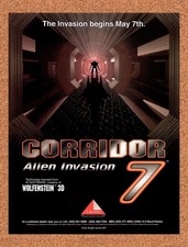 1994 Corridor 7 Alien Invasion PC Original Advertisement / Retro Promo v3 picture