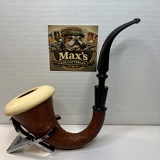 Vintage Gourd Calabash Estate Pipe Genuine Block Meerschaum Bowl Sherlock Holmes picture