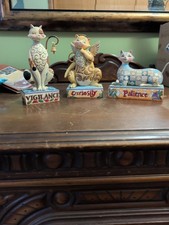Heartwood Creek Jim Shore Cats Lot Of 3 Cats Patience Vigilance Curiosity  picture