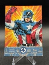 2026 Topps Captain America Sketch Card 1/1. Art by Sherwin Santiago Artist Auto picture