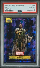 2024 Topps Chrome Marvel Sapphire PURPLE  #65 Loki /15 PSA 10 GEM MINT picture