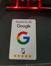 10 Cards Google NFC Review Card Size picture