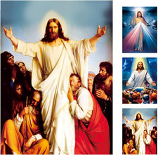 Divine Mercy Jesus Christ 3D Holographic Poster, Religious Christian Holy Wall A picture