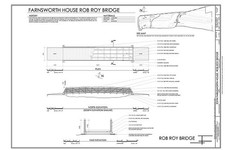Plano Illinois 1997 Edith Farnsworth House Rob Roy Bridge HABS Drawing picture