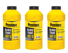 Prestone Dot 4 Brake Fluid - 12 Fl Oz- Synthetic, High Grade, 50,000 Mile 3 pack picture