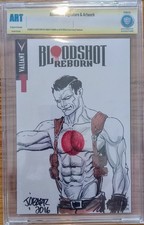 JAMES O'BARR ORIGINAL ART  CBCS BLOODSHOT ART SIGNED - NOT CGC - CROW CREATOR picture