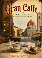 Gran Caffè Italy Vintage Poster 13x19 Italian Coffee Cafe Travel Wall Art Decor picture