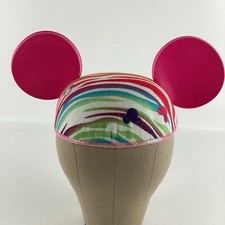 Walt Disney Parks Mickey Mouse Ears Hat Neon Pink Headgear Souvenir Sparkle  picture