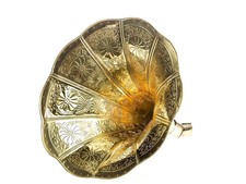 Vintage Gramophone Brass Embossed Horn Full Size Collectible Ornament Retro Déco picture