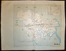 Chuong Thien - QLVNCH - Rare 1970 Map - Vi Thanh - Phoenix Program - Vietnam War picture