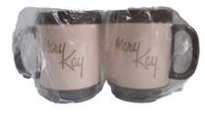(2) VINTAGE Mary Kay Thermo-Serv Mugs Consultant Pink Brown NOS picture