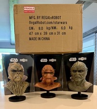 Star Wars Regal Robot 3 Mini Statues Mask Nitko, Barada, Klaatu picture
