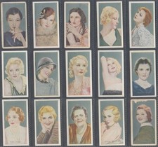 1934 GODFREY PHILLIPS LTD. FILM FAVOURITES 50 TOBACCO CARD SET picture