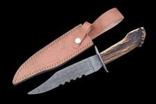 Supernatural Ruby's Demon Knife Handmade Damascus Steel with Stag Antler Handle picture