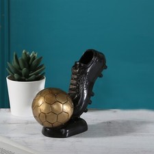 Brass Decorative Soccer Ball and Shoe Showpiece, Brass Table Showpiece picture
