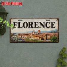 Vintage Metal Sign Florence Aluminum License Plate 12x6 Inches Outdoor Decor picture