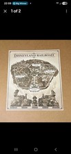 Disneyland RARE Railroad train map, Unframed, limited tour poster. (Try This ) picture