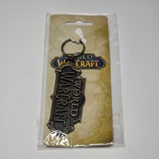 World of Warcraft Metal Logo Keychain Official Blizzard Licensed New Old Stock picture