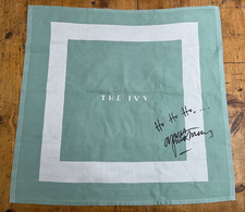 Alan Rickman Signed Ivy Restaurant Napkin Die Hard picture