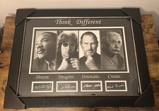 Steve Jobs Think Different MLK John Lennon & Albert Einstein Autograph Art picture