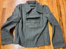 WWII GERMAN WAFFEN PANZER TANKER FIELD GREY WOOL WRAP JACKET-SIZE 2 (44-46R) picture