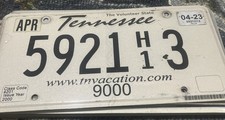 Tennessee License Plate5921H13 Expired MAN CAVE Nashville Davidson, County picture
