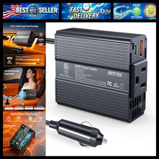 BESTEK Power Inverter DC 12V to AC 110V - 200W Car Plug Adapter Outlet PD 30W US picture