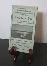 Antique 1923 Winter Park FL Washington's Birthday Founder's Day Program picture