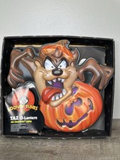Vintage 1997 Looney Tunes Taz O-Lantern 3D  Character Light - Markee picture