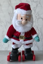 Gemmy Christmas Roller Skating Santa Claus 13” Animated Plush Toy Works picture