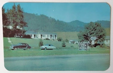 VTG 1948 WAYNESVILLE NC Postcard Advertising QUEEN FARM COTTAGES & RESTAURANT picture