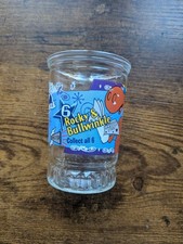 Vintage Bama Jelly Jar Juice Glass Rocky And Bullwinkle Glass #6 picture