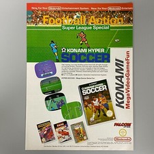 Konami Hyper Football Nintendo Nes Famicom Palcom 1992 Vintage Rétro Publicité picture
