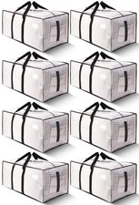 HOMESURE Heavy Duty Moving Bags 8 Pack Semi-Transparent Water-Resistant picture