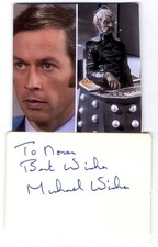 Michael Wisher vintage signed page Doctor Who picture