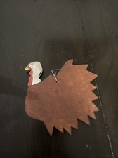 1985 Nancy Thomas Wooden Turkey Folk Art Decorations Yorktown picture