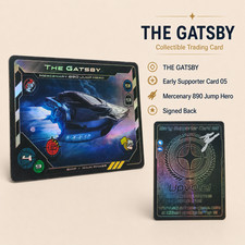 Star Citizen SQUADRONS ESC #5 The Gatsby SIGNED 890 Jump Early Supporter Card picture