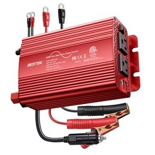 BESTEK 300W Pure Sine Wave Power Inverter - DC 12V to AC 110V Car Red picture