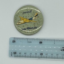 Dash 8 norOntair Pinback Button Pin Vintage Aviation Airplane Airline Canada picture