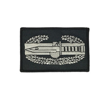 US ARMY COMBAT ACTION BADGE PATCH - SILVER AND BLACK - Veteran Owned Business. picture